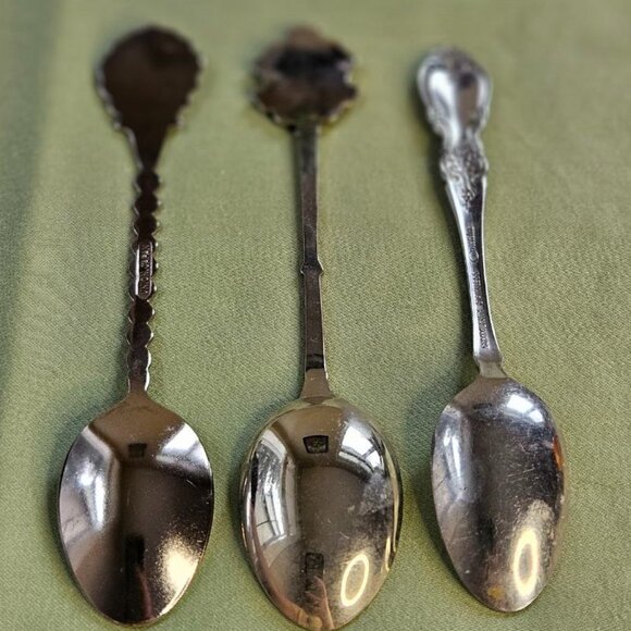 Set of 3 Vintage Souvenir & Dessert Spoons - Oregon Coast,‎ Italy and Plain - Picture 3 of 9